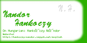 nandor hankoczy business card